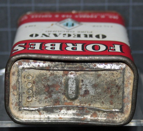 Vintage Forbes Ground Oregano Tin St Louis MO Vintage 1940's - Picture 5 of 6