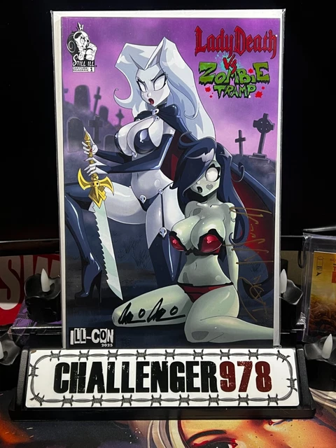 Lady Death vs Zombie Tramp #1 DOUBLE SIGNED Mendoza + Pulido w/ COA