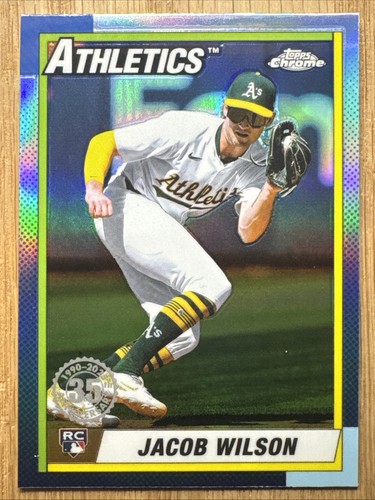 2025 Topps Chrome Jacob Wilson Rookie 35th Anniversary #90CB-18 Athletics RC TZ
