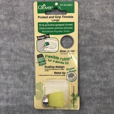 Clover Protect Grip Thimble Large 6027 Flexible Rubber Scallop Design