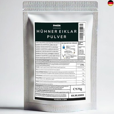 Eiklarpulver Eiklar Pulver Eier aus Bodenhaltung Egg White Powder Eiklar