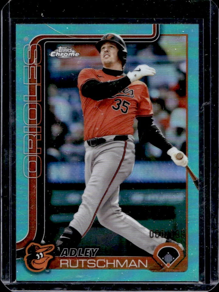 2025 Topps Chrome Adley Rutschman Aqua Refractor #80/199 Orioles