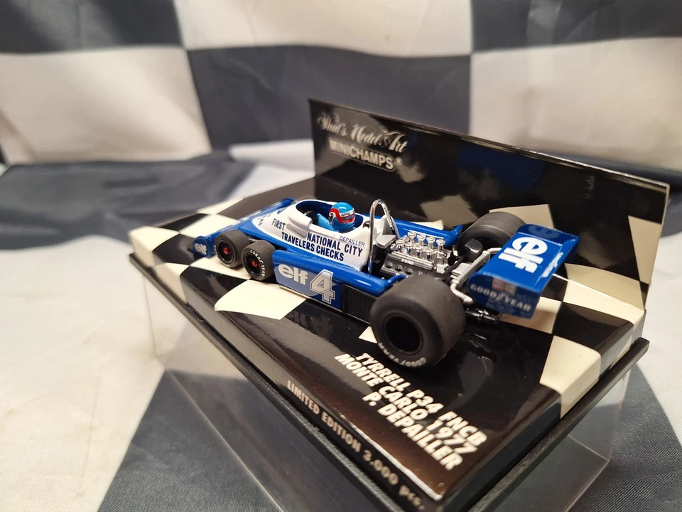 MINICHAMPS /F1 - 1977 TYRRELL P34 FNCB - PATRICK DEPAILLER- 1/43 SCALE MODEL CAR - Image 3 of 4