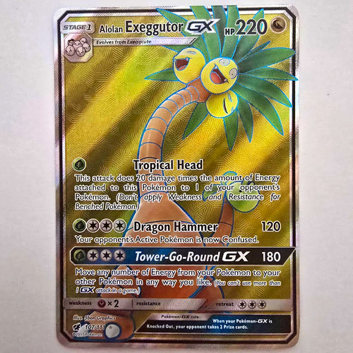 Alolan Exeggutor GX 107/111 Full Art Ultra Rare Crimson Invasion Pokemon TCG LP