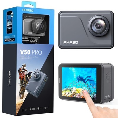 Action Camera 4K30fps 20MP WiFi 100ft Waterproof V50-Pro AKASO Native Touch feet