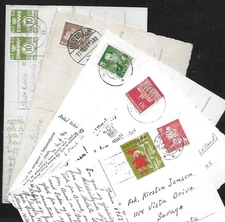 Denmark Five Older Postcards - as shown kha092