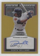 2022 Prizm Draft Picks Signing Sessions Gold 6/10 Donta' Williams Auto s1i