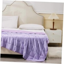 Weighted Blanket 10 Pounds Twin Size, Cooling Blanket for 48"x72" 10 lbs Purple