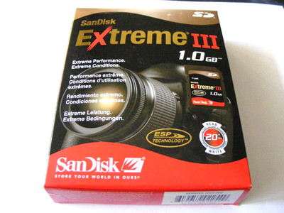 1GB Secure Digital Card Extreme III ( 1 GB SD Karte ) SanDisk Neu