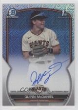 2023 Bowman Draft Chrome Prospect HTA Choice Refractor Quinn McDaniel Auto 0nr3