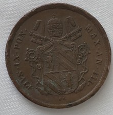 ITALY. 1848 B 2 Baiocchi - Papal States, Pius IX PON MAX AN Rome