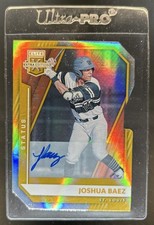 2021 Elite Extra Edition Joshua Baez Signatures Status Gold Die Cut Auto #/10