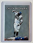Chuck Bednarik Limited Edition Artist Signed "The Hit" Trading Card 2/10
