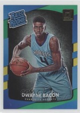 2017-18 Panini Donruss Rated Rookies Holo Green & Yellow Laser Dwayne Bacon 02v3