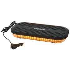 Strongway LED Warning Light Bar with Magnetic Base, 17in., 60 Watts, Clear Lens