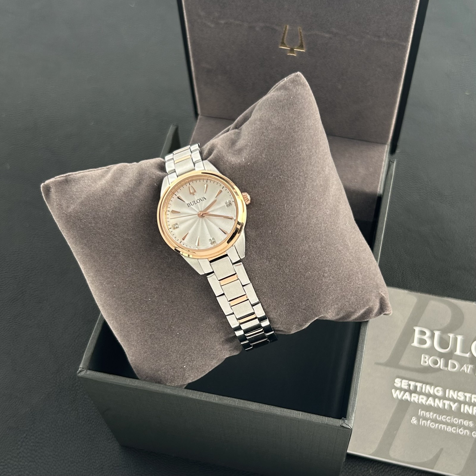 Наручные часы Bulova Sutton Diamond White/Rose