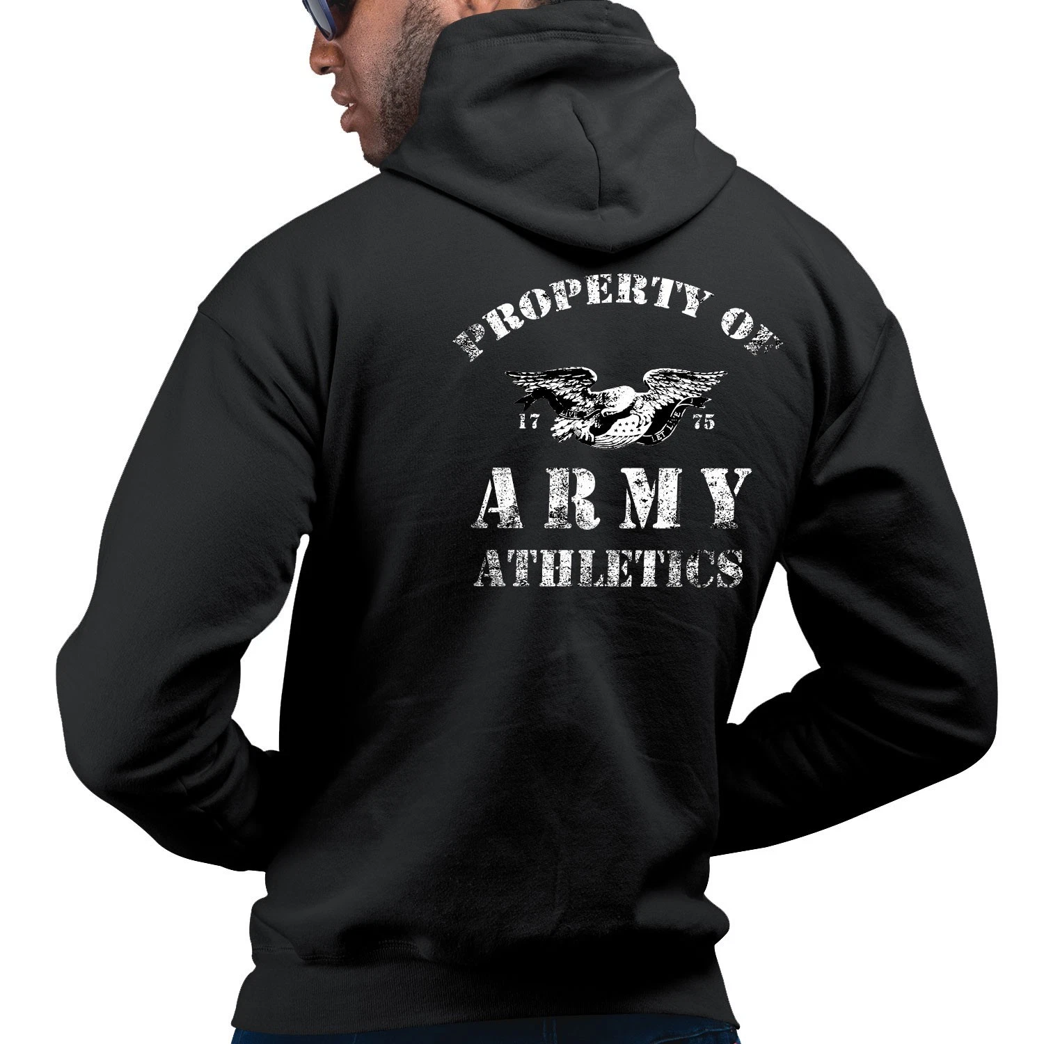Property of Army Athletics Weathered Army Veteran Military Custom Hoodie