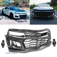 Fits 14-15 Chevy Camaro 1LE Style Front Bumper Cover Body Kit+ Yellow Fog Lights