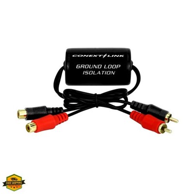 RCA Stereo 2 Channel Ground Loop Isolator Signal Noise Filter Suppressor Redu...