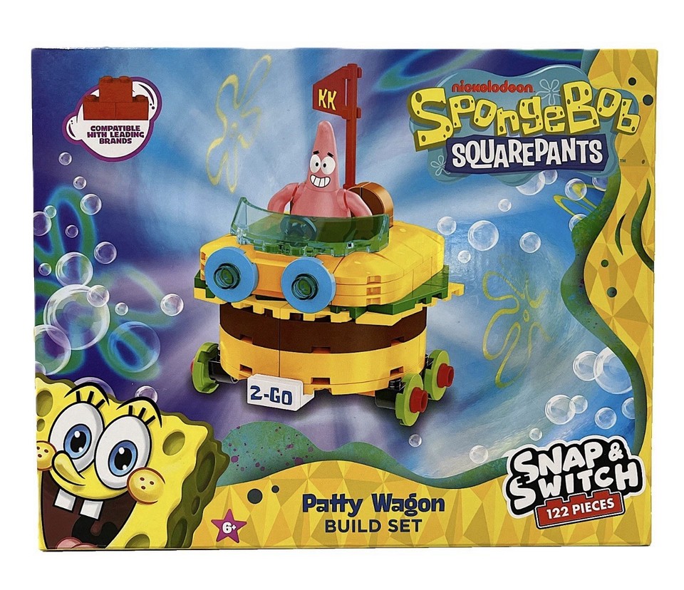 PATRICK PATTY WAGON Spongebob Squarepants Snap & Switch Brick Set