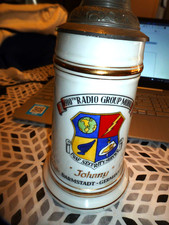Servicio de Seguridad de la USAF Regimiento Guerra Fría Cerveza Alemana Piedra Porcelana con Litografía