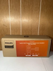 Phillips 4200 Series WiFi Fingerprint BLACK Smart Deadbolt & Door Handles