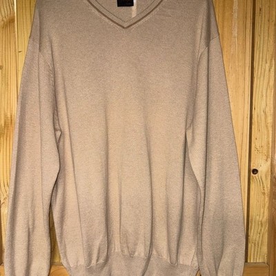 Joseph Men's Light Tan V-Neck Sweater