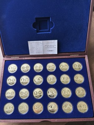 24 MEDAILLEN SET - Die teuersten & wertvollsten Goldmünzen der Welt PP-1970.26