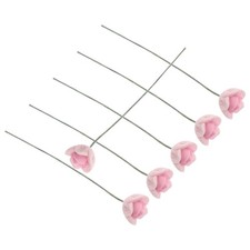  6 Pcs Dollhouse Floral Decor Miniature Rose Sets Flower Accents Fake