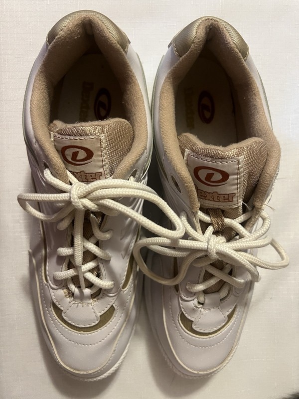 Dexter Womens Bowling Shoes White Tan B4006-4 Size 7.5 M