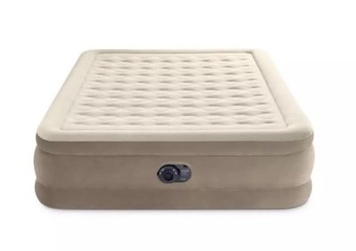 INTEX ULTRA PLUSH 20'' QUEEN AIR MATTRESS WITH 120V INTERNAL PUMP - BEIGE