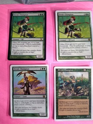Magic The Gathering Elvish Champion 1x each Core Set 7th, 8th, 9th & 10th Eds NM