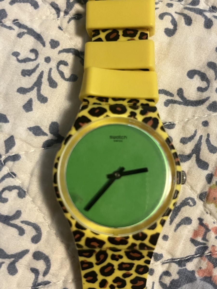Jeremy Scott Swatch Leopard Print Punk Watch Wrap Around GZ251