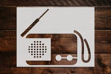 Transistor Radio Stencil - Art and Wall Stencil