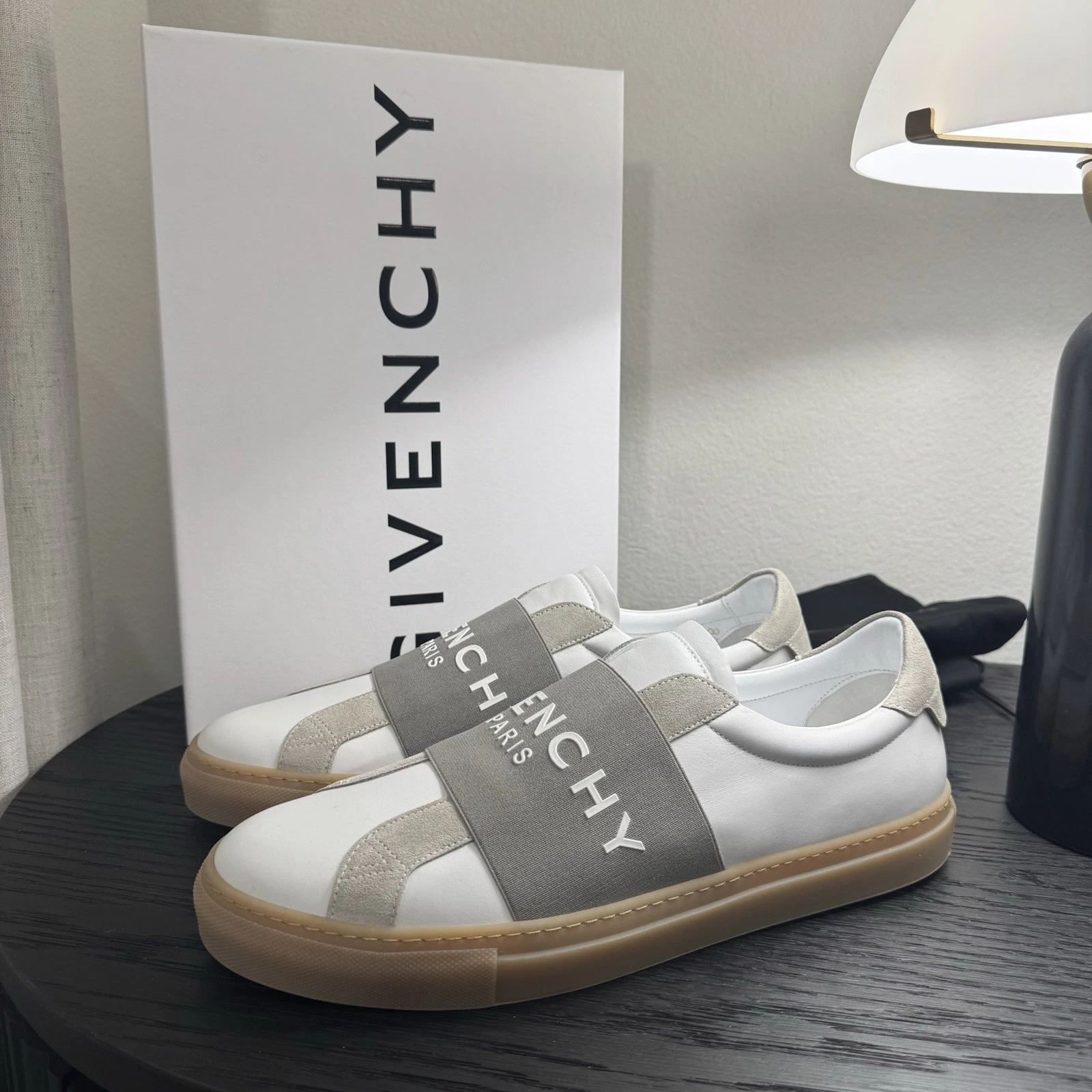 Givenchy — Givenchy Urban Street Logo Band Sneakers White/Gray 45