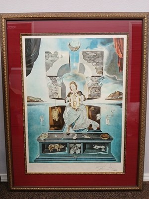 Large Framed Salvador Dali ''The Madonna of Port Lligat'' Signed Print