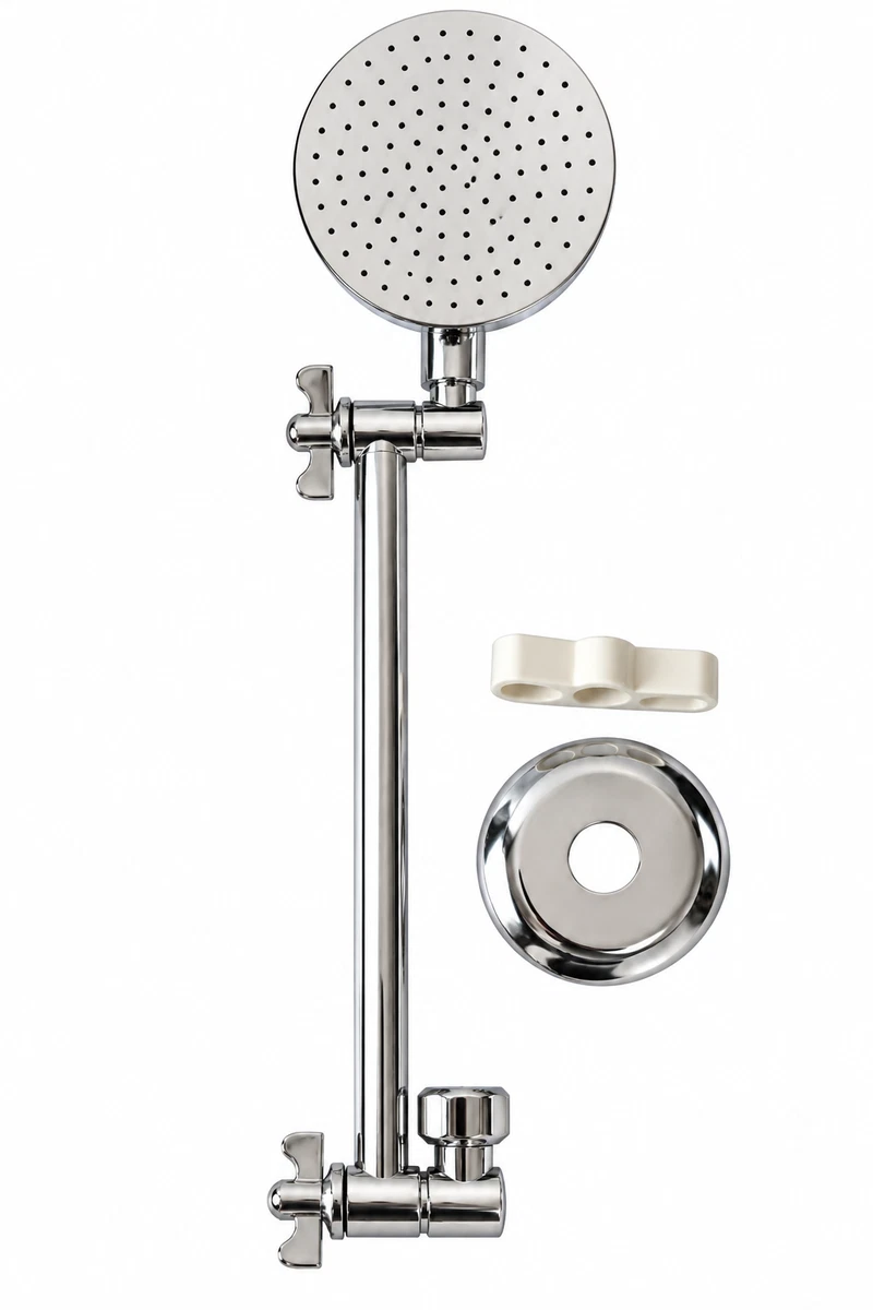 All Directional Shower Rose Head Arm Chrome WELS 3 Star 9L/min 1/2" BSP