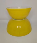 Vintage Pyrex Set Of Yellow Mixing Bowls 404 & 403