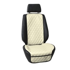 FH Group Car Seat Cushion Faux Leather Airbag Compatible Universal Beige
