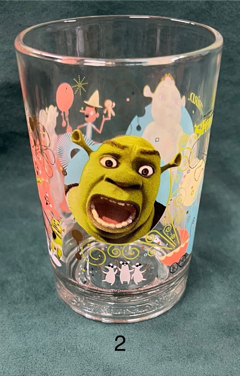 SET = 3 MCDONALD'S SHREK THE THIRD 2007 GLASS COLLECTOR'S CUPS 2