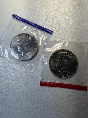 2004 Kennedy P&D Half Dollars, BU, Uncirculated in Mint Cello Free Shipping