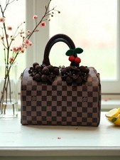 Crochet Handle Cover for LV SPEEDY, size25,30,35 Keepall, Alma, Louise Vuitton