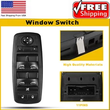 For 2015-2019 Dodge Charger Sedan Door Window Switch Panel Control Driver Side