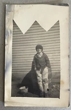 c.1900s Young Boy RPPC Real Photo Postcard UNPOSTED