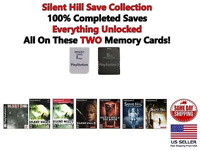 Silent Hill 2 PS2 Official Memory Card Unlocked Completed Saves 