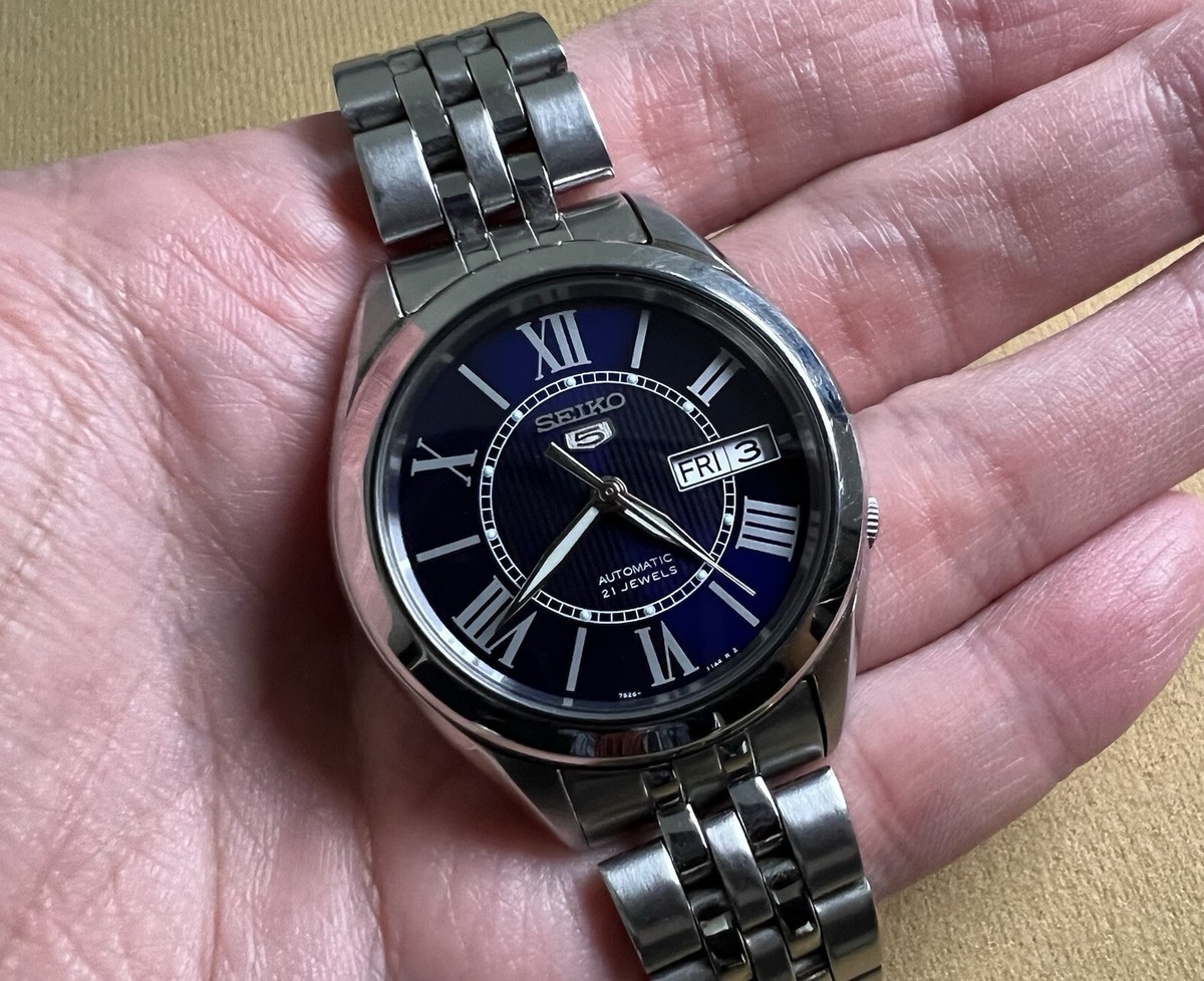 SEIKO SEIKO5 ファイブ　7S26-03V0 Seiko 5 Roman Blue Dial 7s26-03v0 Automatic 38mm Men's Watch