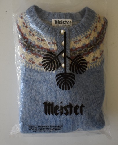 Vintage 80s Meister Intarsia Knit Pullover Ski Sweater Size Medium NWT - Picture 7 of 7