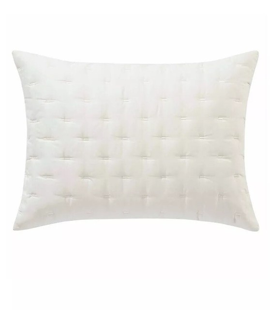 1 Simply Vera Wang Pillow Sham w// Stitching Standard ~ Charcoal Gray ~ 20 x 26