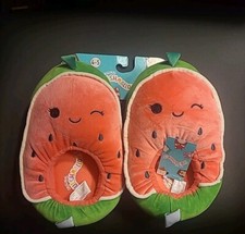 Original Squishmallows Wanda The Watermelon Kids Boys Girls Slippers Size 4-5