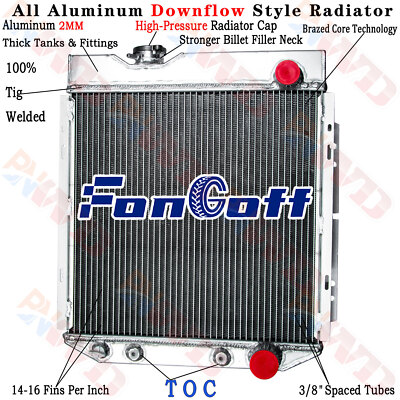 Aluminum 4 Row Radiator For 1960-1966 Ford Mustang Falcon Mercury Comet V8 MT